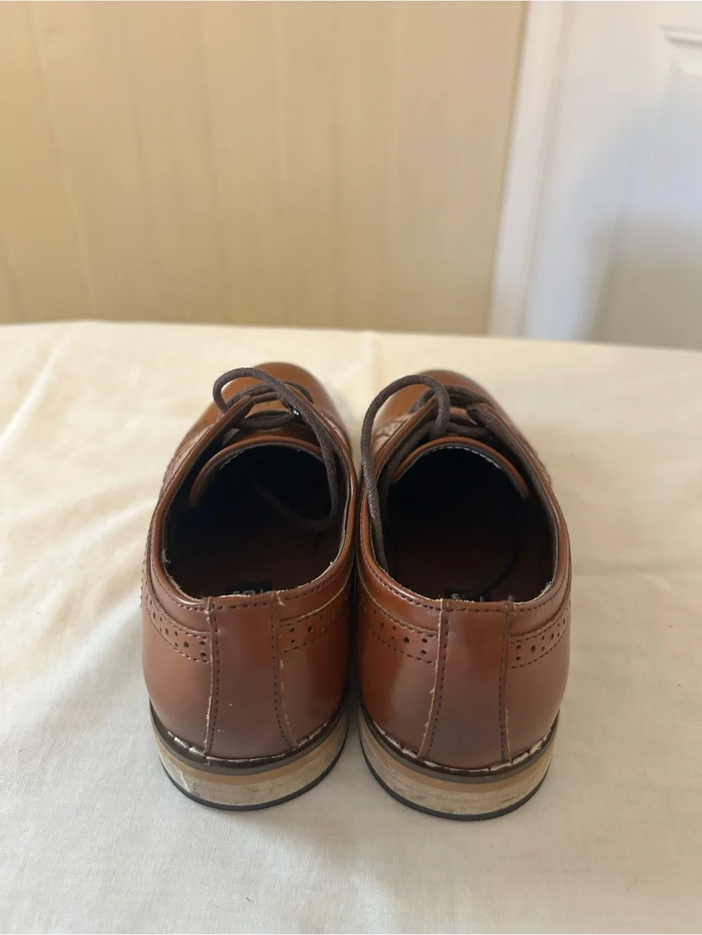 Stacy Adams Kids Dickinson Cap Toe Oxford Shoes/Cognac Brown/Size 12 M/EUC